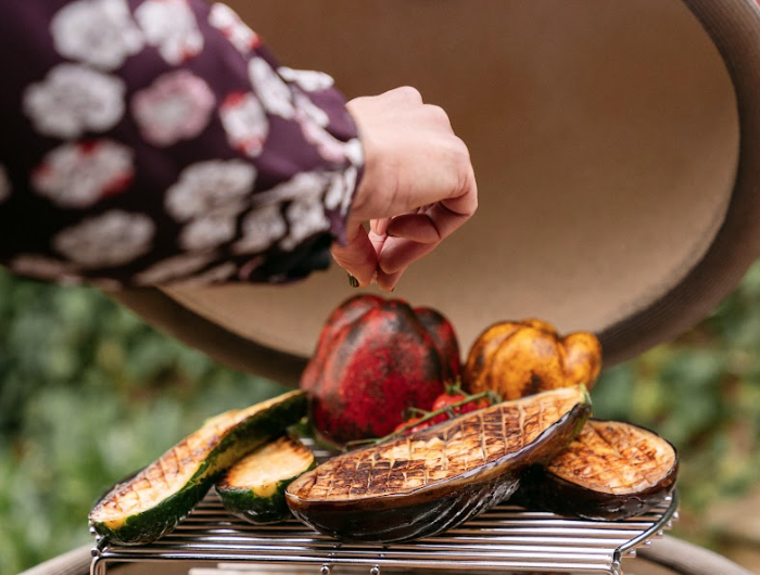Légumes grillés kamado